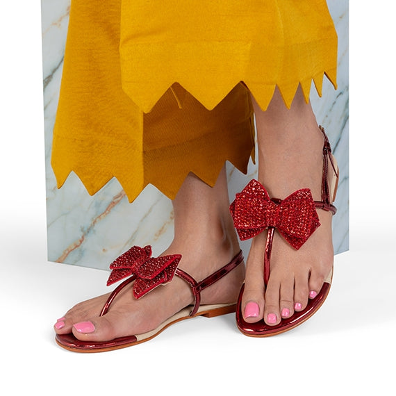 Ella sandals red